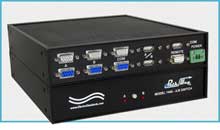 Model 7466 DB9, HD15, USB A/B KVM Switch, with Remote Contat Closure Remote